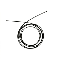 Ressort de compression long en micro-nickel-titane, diamètre intérieur 1 mm, capacité de charge 7 lb, fil élastique noir à spirale fine et serrée