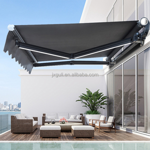 Sang Trọng Ngoài Trời Nhôm Có Thể Thu Vào Mái Hiên Tán Dày Gấp Cánh Tay Để Che Nắng Cho Patio Vườn Cà Phê Cửa Hàng Với Điều Khiển Từ Xa - Product Image 6