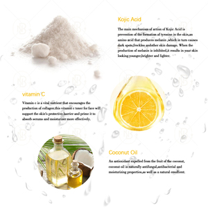 Bộ dưỡng thể làm sáng da với axit koji, <span class=keywords><strong>vitamin</strong></span> <span class=keywords><strong>C</strong></span> và axit hyaluronic, <span class=keywords><strong>c</strong></span>ó thể tùy chỉnh logo OEM, giúp dưỡng trắng và dưỡng ẩm da. - Product Image 2