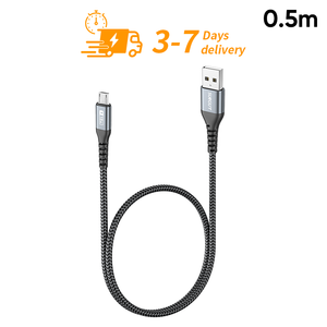 พร้อมจัดส่ง SUNGUY สายชาร์จ USB ได้รับการรับรองมาตรฐาน CE สายถักไนลอน ยาว 0.5 เมตร สายดาต้า USB รองรับการชาร์จเร็ว 18W สำหรับโทรศัพท์และแล็ปท็อป - Product Image 1