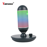 Nouveau microphone à condensateur filaire professionnel RGB USB Type-C 24 bits 48 kHz pour ordinateur, jeux, studio d'enregistrement, avec bouton de sourdine, certifié CE