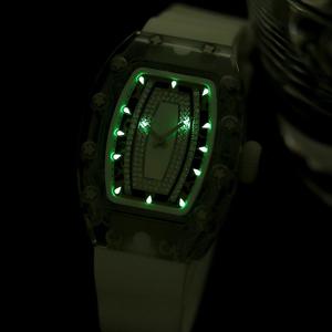 Montre sophistiquée transparente et lumineuse, montre de luxe pour les soirées formelles, les occasions professionnelles et les célébrations nocturnes, montre exquise - Product Image 6