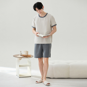 <span class=keywords><strong>Pigiama</strong></span> da <span class=keywords><strong>uomo</strong></span> LONGD casual alla moda a maniche corte con stampa, set <span class=keywords><strong>pigiama</strong></span> quattro stagioni in 100% poliestere lavorato a maglia - Product Image 4