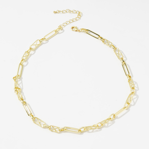 Senso del design di vendita caldo indipendentemente dal genere collana in acciaio inossidabile placcato oro 18k - Product Image 6