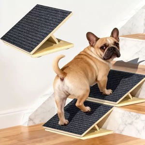 Simple wooden pet ramp, home dog steps, <b>small</b> dog auxiliary ramp, solid wood climbing <b>ladder</b>, footrest ramp - Product Image 1