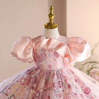 Robe de princesse pour fille, rose, en dentelle, à manches courtes, longue, légère, de luxe, pour mariage