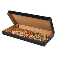 Boîte à pizza en gros, conteneur alimentaire, carton ondulé, emballage pour pizza, carton ondulé, rectangle, jetable, articles d'emballage CMYK