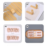 5000 pièces/rouleau – Cartes de présentation pour faux ongles avec adhésif double face, film transparent et ruban adhésif pour patchs d'ongles