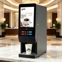 Machine à café instantanée entièrement automatique 2 saveurs, distributeur de boissons commercial avec système de refroidissement pour garde-manger