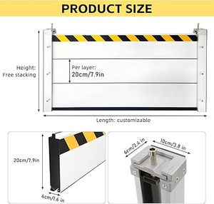 Penghalang Banjir Reflektif Tahan Korosi dari Paduan Aluminium Berkekuatan Tinggi dengan Ukuran yang Dapat Disesuaikan untuk Pengendalian Banjir di Perumahan - Product Image 2