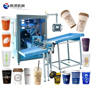 Cốc nhựa nhiều màu và chai thủy tinh in bề mặt tròn bàn xoay máy in màn hình tự động - Product Image 1