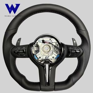 Volante de Cuero Negro Warrior para <span class=keywords><strong>BMW</strong></span> F10 F30 F20 F31 F36 M X3 X4 X5 M3 M5 M6 F01 F02 F06 F07 F12 F14 F22 F31 F80 - Product Image 1
