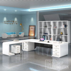 Professionnel de <span class=keywords><strong>Bureau</strong></span> En Forme De <span class=keywords><strong>L</strong></span> <span class=keywords><strong>Bureau</strong></span> Table Classique Meubles Commerciaux D'approvisionnement D'usine - Product Image 3
