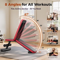 Banc de musculation pliable en métal pour haltères, avec structure en acier, pour usage domestique, équipement de fitness multifonctionnel d'intérieur, vente en gros