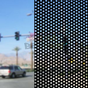 Phim dán cửa sổ vinyl lưới cá nhân hóa in UV giảm thuế, nhãn dán quảng cáo một chiều cho cửa hàng - Product Image 3