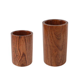 Soporte redondo de madera para palillos, tamaño pequeño, 13 x 8,5 cm, almacenamiento duradero para utensilios de cocina - Product Image 5