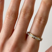 Anlaufbeständige Luxus-Ringe aus Vergoldetem Edelstahl mit Glänzenden Quadratischen Zirkonia-Steinen für Damen und Herren als Hochzeitsschmuck