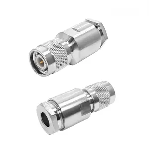 Conector de braçadeira de solda RF macho TNC de fábrica conector coaxial para cabo trançado de cabo coaxial LMR300 5DFB RG5 RG6