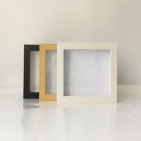Échantillon gratuit 5X5 6x6 7X7 8x8 9x9 10x10 pouces carré véritable boîte d'ombre en verre tout noir 1.2 pouces 3cm 5cm cadre de boîte d'ombre profonde
