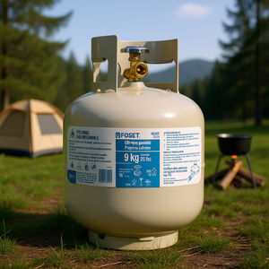 Bouteille de gaz propane Fosset 9 kg, réservoir de carburant métallique portable pour cuisinières de camping, cuisine en plein air, utilisation toutes saisons - Product Image 2