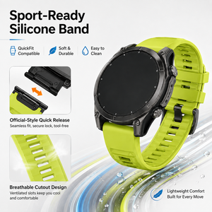 <span class=keywords><strong>Correa</strong></span> de Reloj de Silicona de Doble Color para <span class=keywords><strong>Garmin</strong></span> <span class=keywords><strong>Fenix</strong></span> Descent, <span class=keywords><strong>Correa</strong></span> Deportiva QuickFit con Hebilla de Acero Inoxidable para Entrenamiento al Aire Libre - Product Image 6