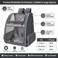 Sac à dos pliable pour chat, respirant, en maille, capacité 7 kg, pour voyages en extérieur, vente en gros OEM