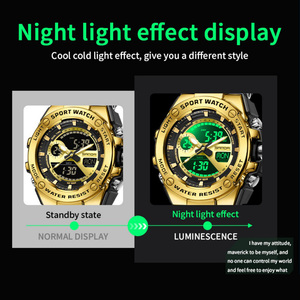 Reloj SANDA 3363 de Moda Casual para Hombre de Negocios, Reloj Electrónico LED Multifuncional Deportivo con Alarma, Cronógrafo y Luminoso - Product Image 6