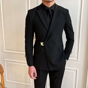 Jas Pria Double Breasted/Luxury Slim-fit untuk Acara Kasual Bisnis, Pakaian Pengantin Pria, Jas Formal Gaya Eropa dan Amerika - Product Image 1