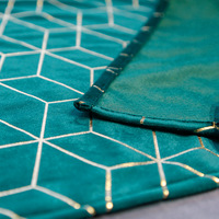 Chemin de table en velours doré, style vintage minimaliste, personnalisable, fabriqué en Chine, luxe léger, style nordique, pour table ou lit