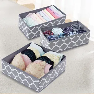 Plegable de la caja de almacenamiento armario cajón organizador tela cestas contenedores divisor caja de almacenamiento de la ropa interior