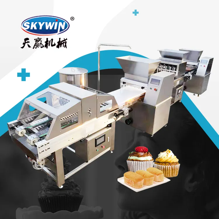 Small Automatic Cake Making Machine Tray Type Machine Making Cake Cupcake Making Machine