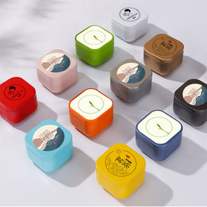 Xách tay <span class=keywords><strong>mini</strong></span> trà kẹo lưu trữ hộp thiếc cấp thực phẩm vuông rỗng kim loại nến <span class=keywords><strong>tin</strong></span> lọ trong nhiều màu sắc chấp nhận tùy biến - Product Image 2