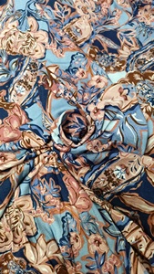Tela de Rayón Estampada de Punto Sencillo, Diseño Personalizado, 95% Rayón, 5% Spandex, Ligera, Suave y Lisa, para Vestidos, Camisolas y <span class=keywords><strong>Ropa</strong></span> de Estar por Casa - Product Image 3