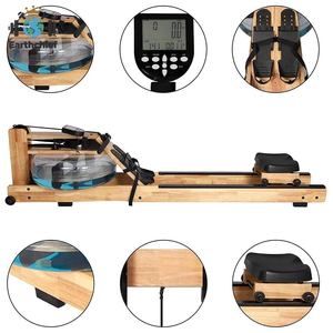 Rubber Wood Water Rowing Machine Perfect For High-End Home Users Villa Indoor Elegant Full Body Workout Fitness <b>Rower</b> - Product Image 5