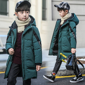 Manteau d'hiver à capuche pour garçon, veste mi-<span class=keywords><strong>longue</strong></span> en coton, vêtements d'extérieur pour enfants, capuche, collection - Product Image 2