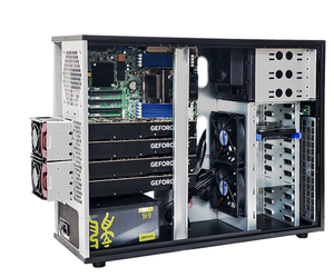 HY A47 <b>Tower</b> Server Chassis Support 4 GPU Graphics Card 10 Hot Swap 3.5 HDD Bay ATX Motherboard Redundant <b>Power</b> Supply For AI - Product Image 3