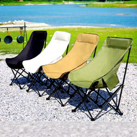 Chaise de plage pliable portable, chaise de camping légère pour l'extérieur avec sac de rangement, chaise de camping