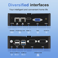 Mini PC Industrial Sin Ventilador Eglobal J5005, 2x RJ45 Giga LAN, Computadora Integrada Compacta, Doble RS232 COM, SSD M.2 NVME/MSATA, Win10 PXE