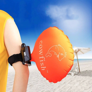 Cowfish Inflatable Safety <b>Arm</b> <b>Band</b> For Kids And <b>Adults</b> Swim Rescue Equipment Orange Cartoon Design - Product Image 1