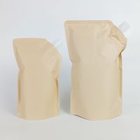 Pochette en papier kraft biodégradable de 500ml Bec Flip Cap MOQ500 Crème cosmétique réutilisable Shampooing Lotion Emballage Gravure Impression
