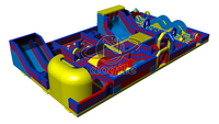 Parc d'attractions gonflable coloré Obstacle gonflable Aire de jeux pour sports Parc à thème gonflable
