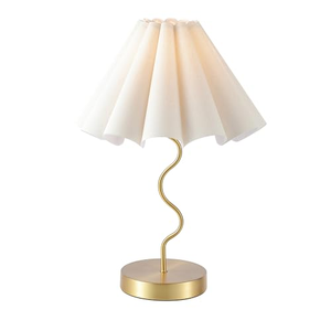 Lámpara de Mesa Inalámbrica al por Mayor de Fábrica, con Pantalla de Tela y Metal, Funciona con Batería, para Decoración de Bodas y Fiestas - Product Image 1