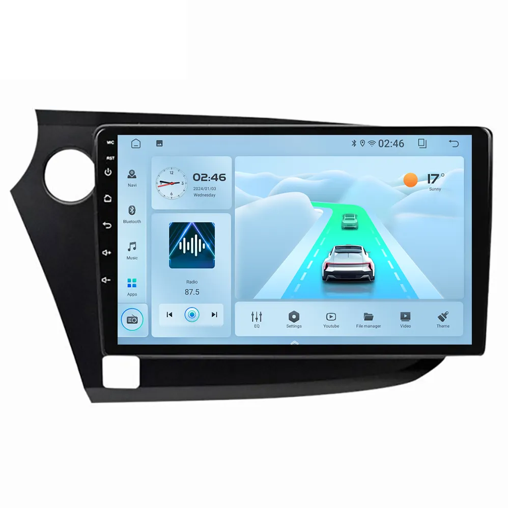 Neue Haupteinheit Android Autoradio 2 Din Autoradio für Honda Insight 2009-2014 dvd GPS Navigation Stereo 5G-WLAN Auto-Player