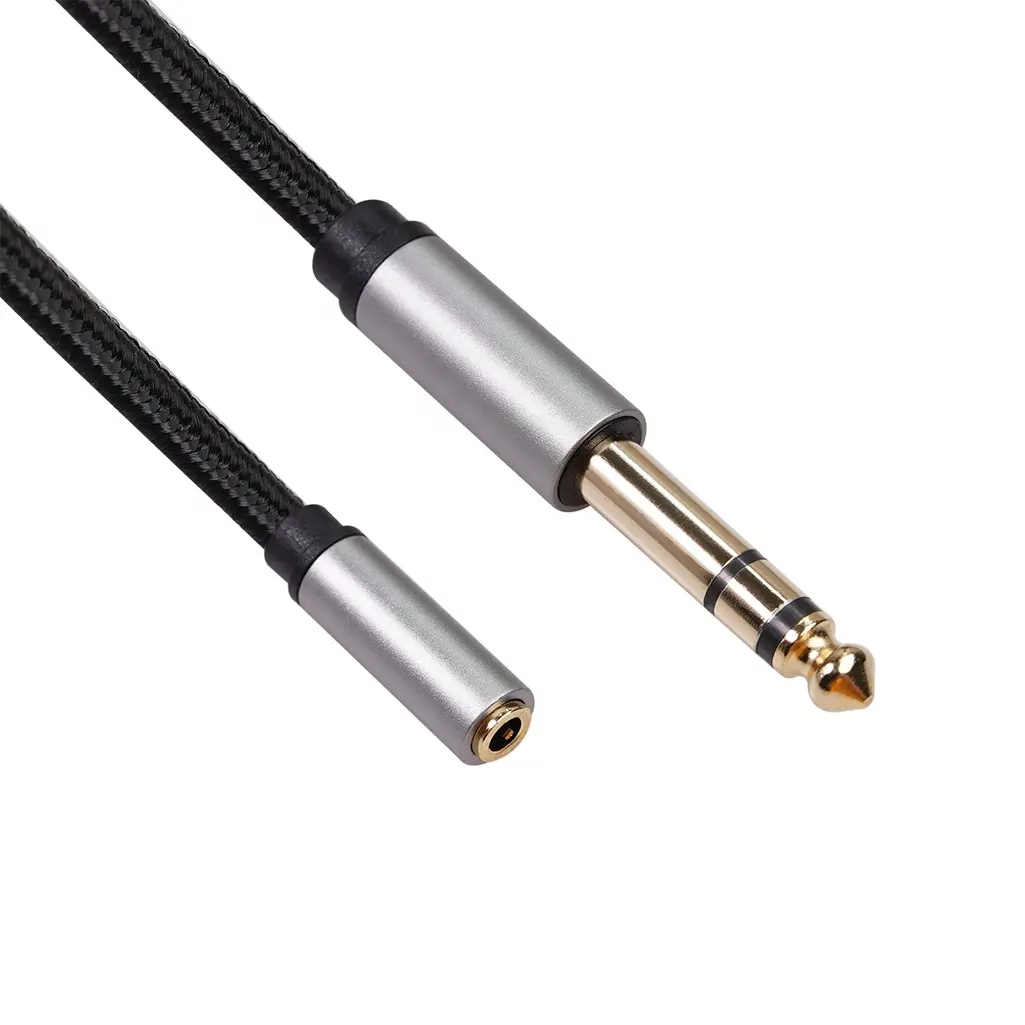 3FT TRS 1/4 to 3.5mm Stereo Cord 6.35mm 1/4 Male to 3.5mm 1/8 Female Headphone aux audio cable