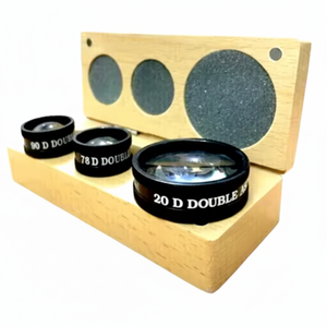 Juego de Lentes de Dioptrías de 3 Lentes: 20D, 90D y 78D, para Oftalmología y Optometría, en Caja. - Product Image 1
