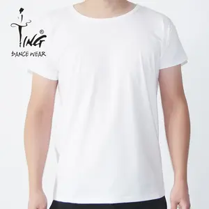 2021 new round neck short-sleeved men's exercise clothes dance clothes of dance room
