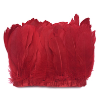 Orange couture tissu ruban plume d'oie frange garniture pour bricolage artisanat vêtements robe Costume chapeau accessoire fête décor à la maison