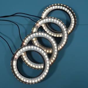 Kit d'éclairage LED pour plantes à quatre anneaux pour usage domestique, avec câble d'alimentation et contrôleur d'éclairage intégré pour jardinage et plantes d'intérieur - Product Image 1