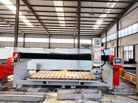 45-Grad-Gehrungssäge CNC-Brückensäge für Dekton & Granit |   25KW Servomotor 4-Achsen-Steinschneider |   Industrielle Schwerlast-Plattenmaschine