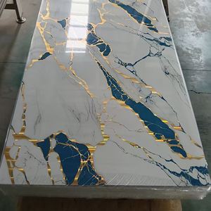 Panel de Pared de <span class=keywords><strong>PVC</strong></span> Impermeable con Diseño de Arte Natural Personalizado de China, Panel UV de Mármol Brillante con Efecto Luminoso de Lujo - Product Image 5
